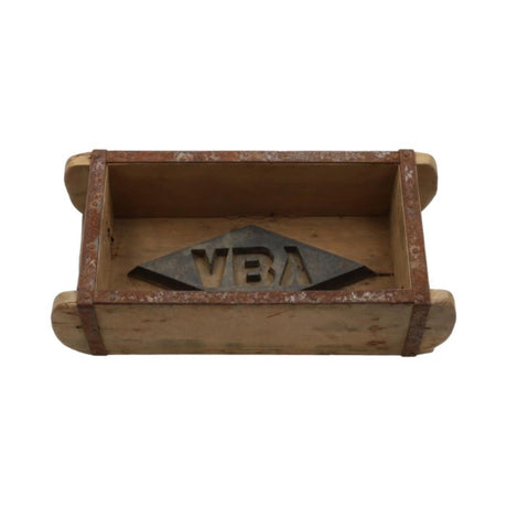 Hbx natural living hbx natrural living jardinière, matrice de moule en brique vintage bois 32x15x10cm