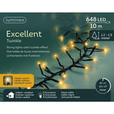 Lumineo LED excellent scintillement 648 LED 100 cm lumière blanche chaude noire
