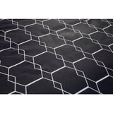 Housse de couette simple coton Ten cate 140x200 220 cm graphique anthracite