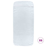 Vidaxl Strand Towels 6 st 400 g m² 60x135 cm tygvitt