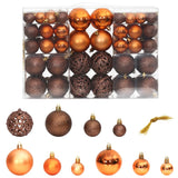 Vidaxl Christmas balls 100 st 3 4 6 cm brown