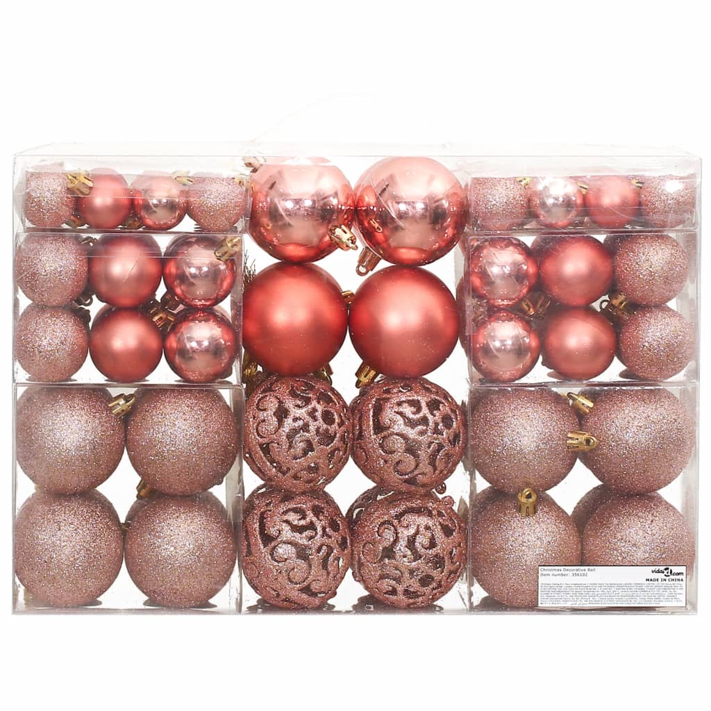 Vidaxl Christmas Balls 100 St 3 4 6 cm rosa og rosé