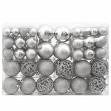 Vidaxl 111-part Christmas ball set polystyrene silver colored