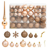 Vidaxl 111 partes Bola de Navidad Set poliestireno Roségoud