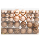 Vidaxl 111-Deel Chrëschtdag Ball Set Polystyreen Roosgoud