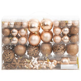 Vidaxl 111-Parts Ball de Noël Set Polystyrène Roségoud