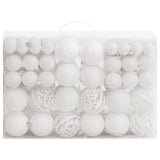 Vidaxl 111-part Christmas ball set Polystyrene White