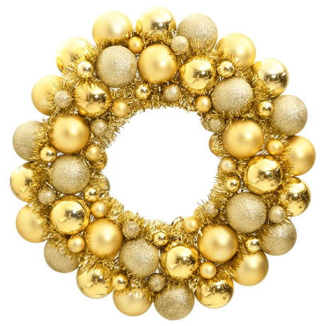 Vidaxl Couronne de Noël 45 cm en polystyrène or coloré