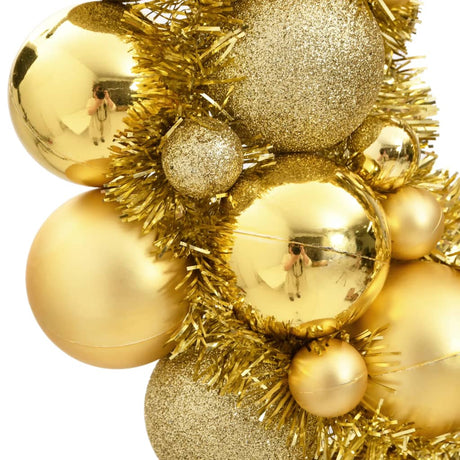 Vidaxl Couronne de Noël 45 cm en polystyrène or coloré