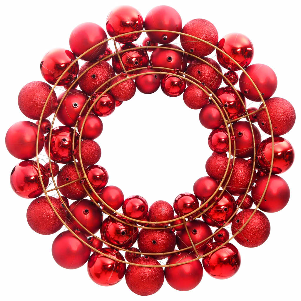 Vidaxl Couronne de Noël 45 cm Rouge en polystyrène