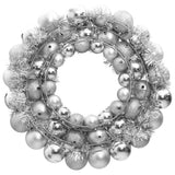 Vidaxl Couronne de Noël 45 cm en polystyrène argent coloré
