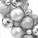 Vidaxl Couronne de Noël 45 cm en polystyrène argent coloré
