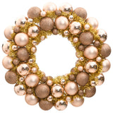 VidaXL couronne de Noël 45 cm polystyrène or rose