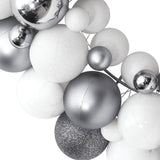 Vidaxl Couronne de Noël 45 cm Polystyrène blanc et gris