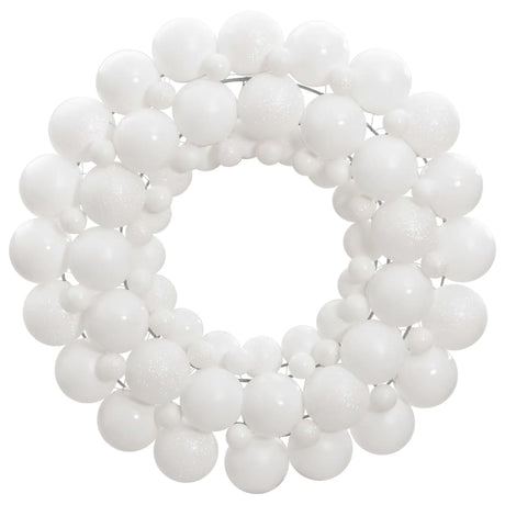 Vidaxl Couronne de Noël 45 cm Polystyrène blanc
