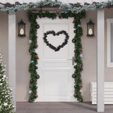 VidaXL guirlande de Noël boules 175 cm polystyrène noir