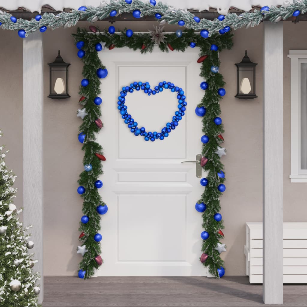 Vidaxl Christmas Garland Balls 175 cm Polystyrène Bleu
