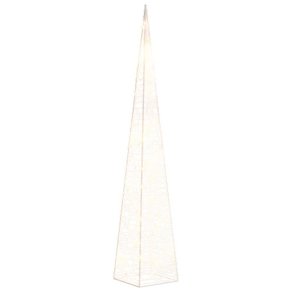 Cône d'éclairage de Noël Vidaxl avec 30 LED blancs chauds 60 cm acrylique