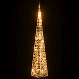 Cône d'éclairage de Noël Vidaxl avec 30 LED blancs chauds 60 cm acrylique