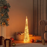 Cône d'éclairage de Noël Vidaxl avec 30 LED blancs chauds 60 cm acrylique