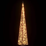 Cône d'éclairage de Noël Vidaxl avec 60 LED blancs chauds 120 cm acrylique