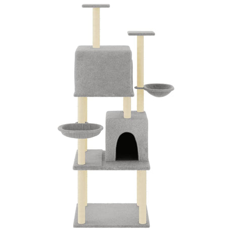 Vidaxl Cat Meubles avec Sisal Scratch Posts 180 cm Gris clair