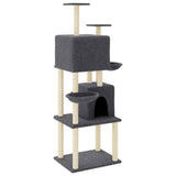 Vidaxl Cat Furniture avec Sisal Scratch Posts 180 cm Gris foncé