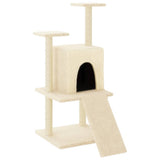 Vidaxl meuble pour chat avec griffoirs en sisal 110 cm couleur crème