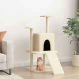 Vidaxl meuble pour chat avec griffoirs en sisal 110 cm couleur crème