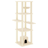Vidaxl Cat Furniture avec Sisal Scratch Posts 154 cm Crème -Colored