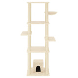 Vidaxl Cat Furniture avec Sisal Scratch Posts 154 cm Crème -Colored