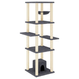 Vidaxl Cat Furniture avec Sisal Scratch Posts 154 cm Gris foncé