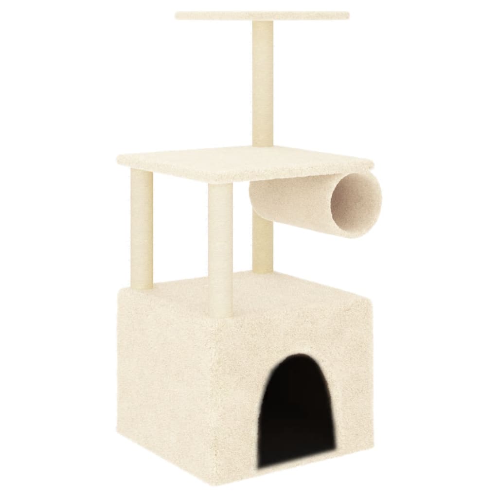 Vidaxl Cat Furniture con graffi di sisal 109,5 cm crema