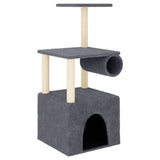 Vidaxl cat furniture with sisal scratching posts 109.5 cm dark gray