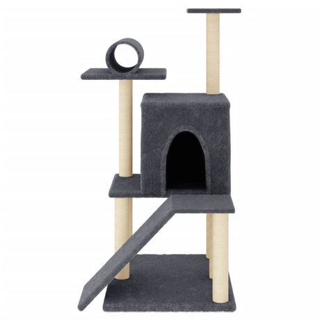 Vidaxl Cat Meubles avec Sisal Scratch Posts 110,5 cm Gris foncé