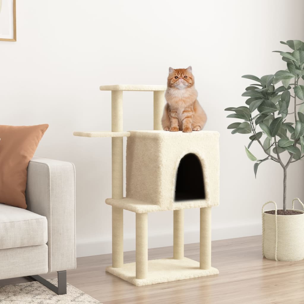 Vidaxl Cat Furniture con graffi di sisal 97 cm crema