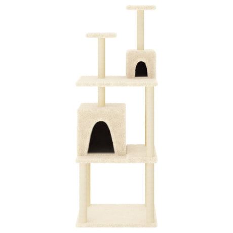 Vidaxl Cat Furniture avec Sisal Scratch Posts 167 cm Crème -Colored