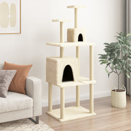 Vidaxl Cat Furniture avec Sisal Scratch Posts 167 cm Crème -Colored