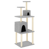 Vidaxl Cat Meubles avec Sisal Scratch Posts 167 cm Gris clair