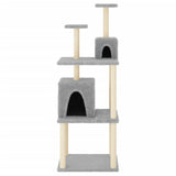 Vidaxl Cat Meubles avec Sisal Scratch Posts 167 cm Gris clair