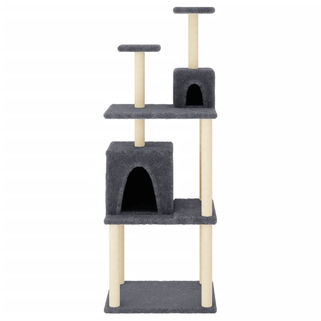 Vidaxl Cat Furniture avec Sisal Scratch Posts 167 cm Gris foncé