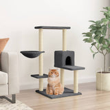 Vidaxl Cat Furniture z Sisal Scratosing Posts 95 cm ciemnoszary