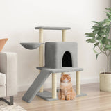 Vidaxl Cat Meubles avec Sisal Scratch Posts 96,5 cm Gris clair