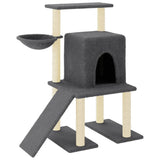 Vidaxl Cat Meubles avec Sisal Scratch Posts 96,5 cm Gris foncé