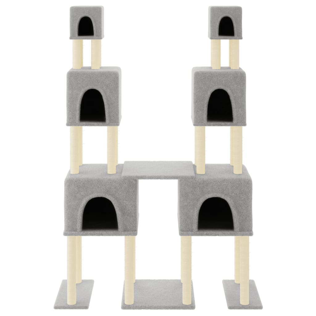 Vidaxl meuble pour chat avec griffoirs en sisal 199 cm gris clair