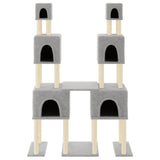 Vidaxl meuble pour chat avec griffoirs en sisal 199 cm gris clair
