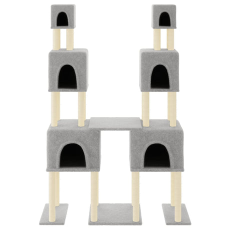 Vidaxl meuble pour chat avec griffoirs en sisal 199 cm gris clair
