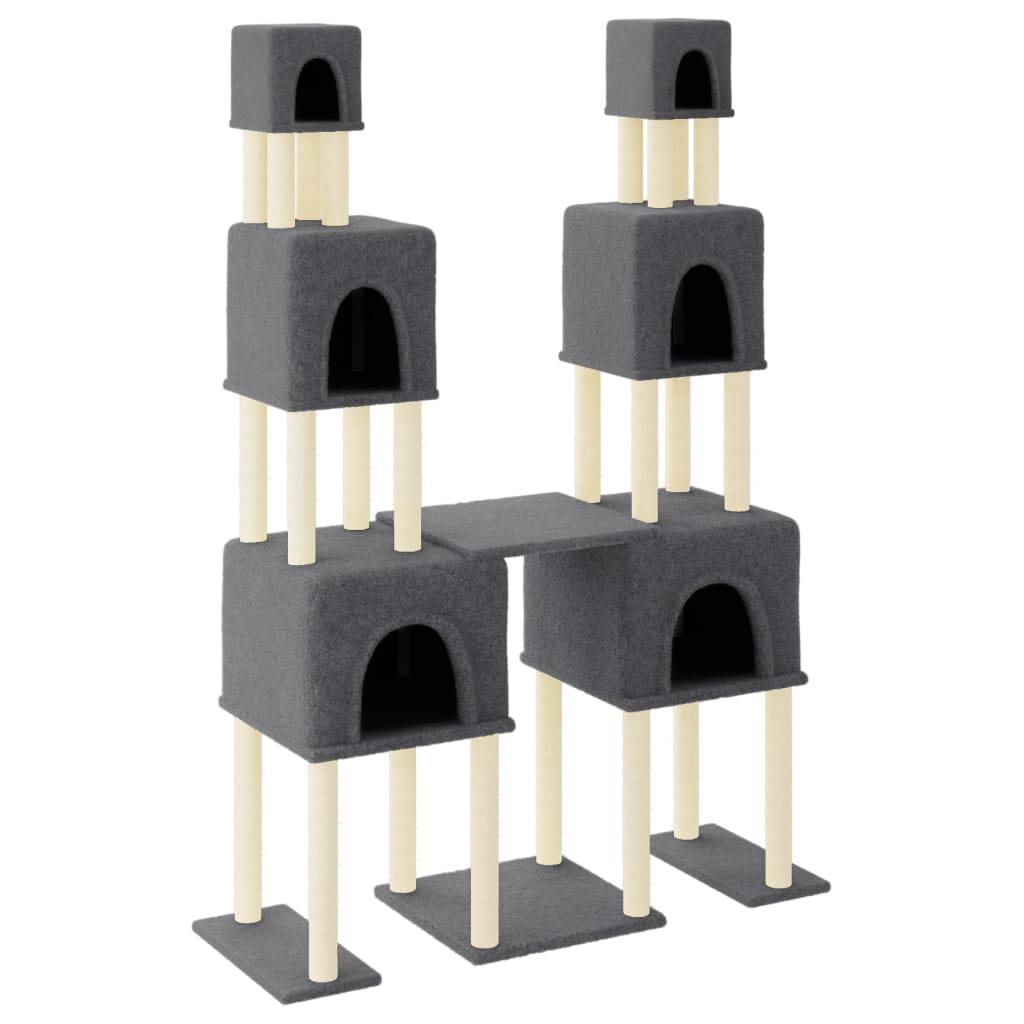 Vidaxl Cat Furniture avec Sisal Scratch Posts 199 cm Gris foncé