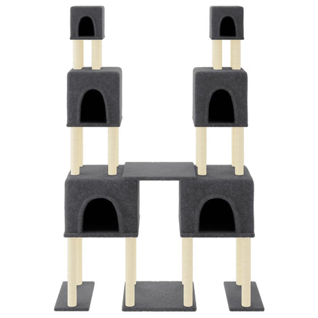 Vidaxl Cat Furniture avec Sisal Scratch Posts 199 cm Gris foncé