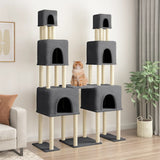 Vidaxl Cat Furniture avec Sisal Scratch Posts 199 cm Gris foncé